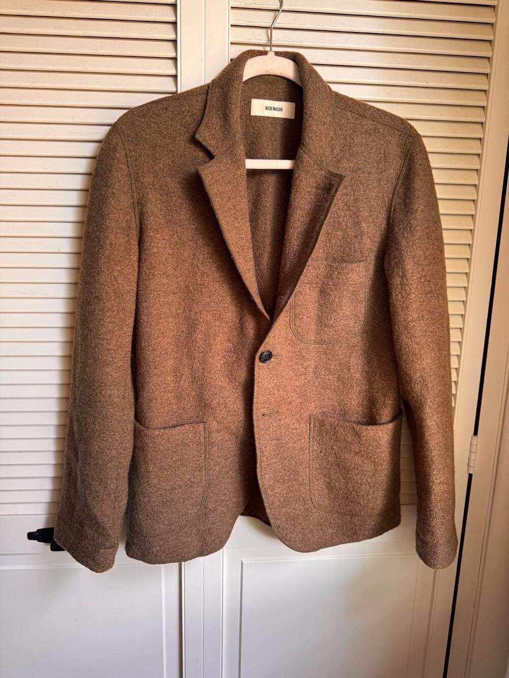 Buck Mason 100% Merino Wool Brown Blazer Sport Coat Jacket